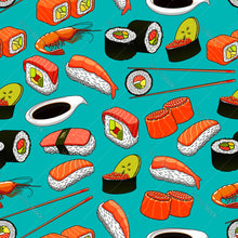 Load image into Gallery viewer, Sushi Bright Colors Pattern
