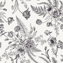 Load image into Gallery viewer, Black &amp; White Floral Pattern
