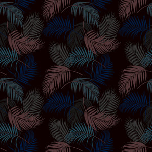 Jungle Foliage Dark Jewel Tones Pattern