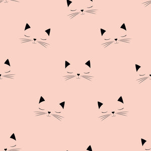 Black Cats w/ Pink Background Pattern