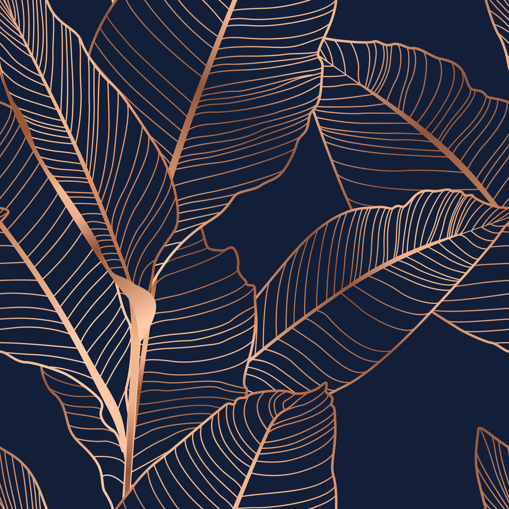 Leaves Outline w/ Dark Background Pattern