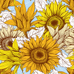 Sunflower Warm Tones Pattern
