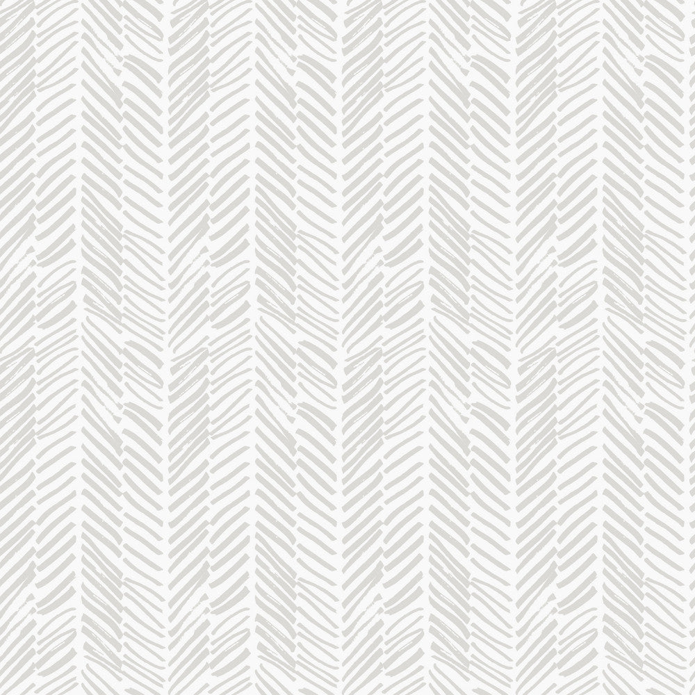 Grey Hand-Drawn Herringbone Pattern