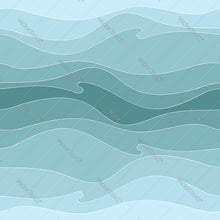 Load image into Gallery viewer, Blue Abstract Waves Pattern
