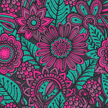Load image into Gallery viewer, Pink &amp; Teal Flowers Pattern
