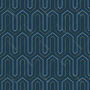 Gold Art Deco Modern Lines Pattern