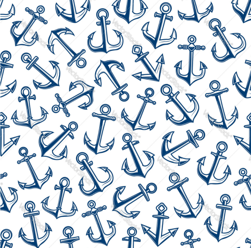 Blue Anchors Pattern