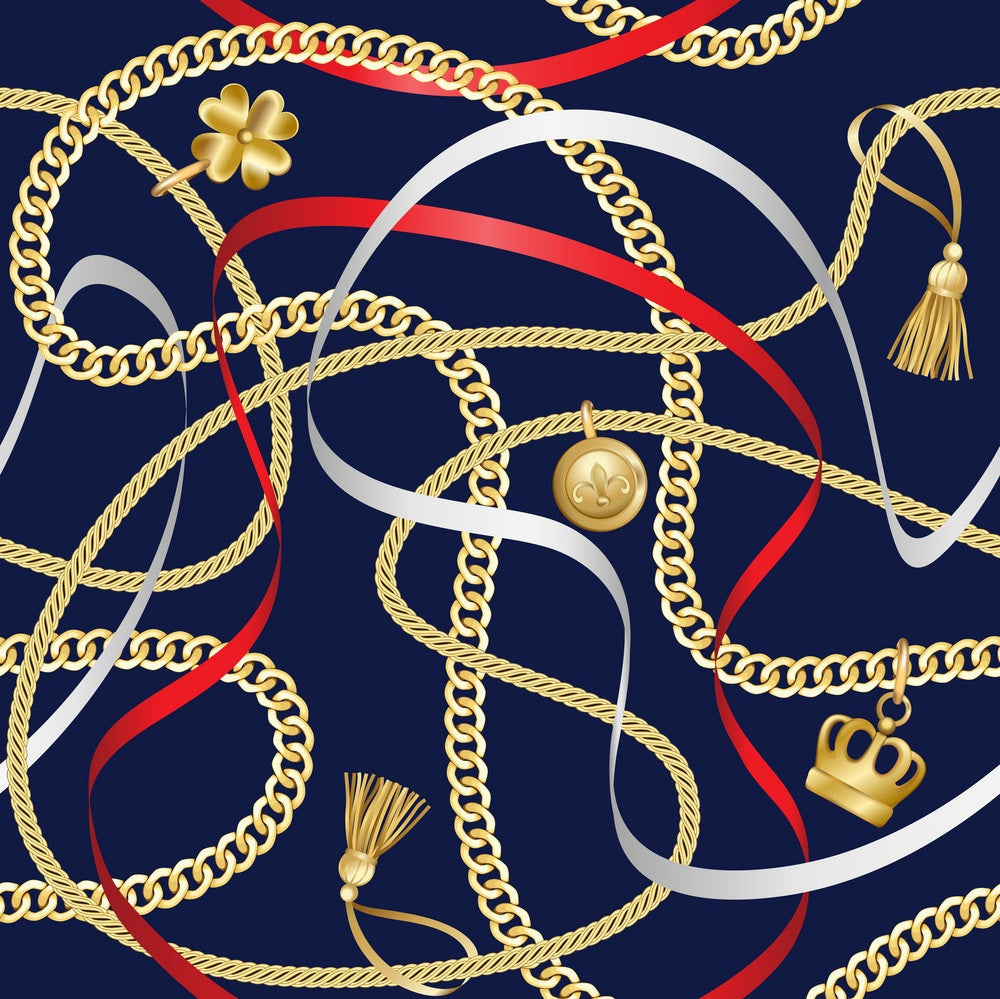 Gold Chains & Charms Pattern