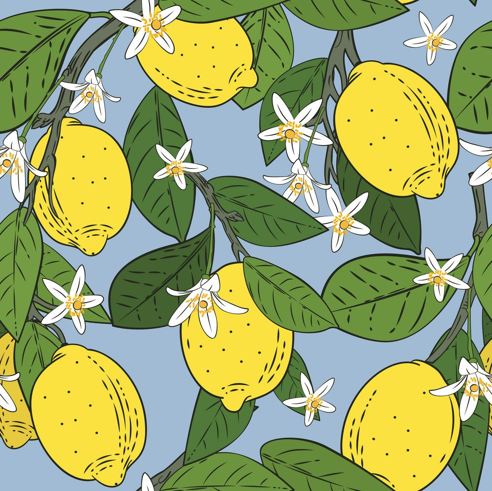 Lemons Hand-Drawn Pattern
