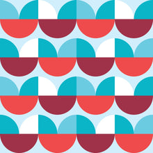 Load image into Gallery viewer, Shades of Red, White &amp; Blue Shapes Pattern
