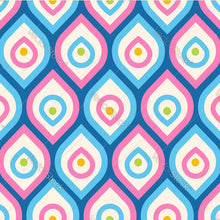 Load image into Gallery viewer, Peacock Style Pink &amp; Blue Pattern
