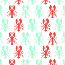 Load image into Gallery viewer, Lobster Theme Pattern (Mint, Green, Red)
